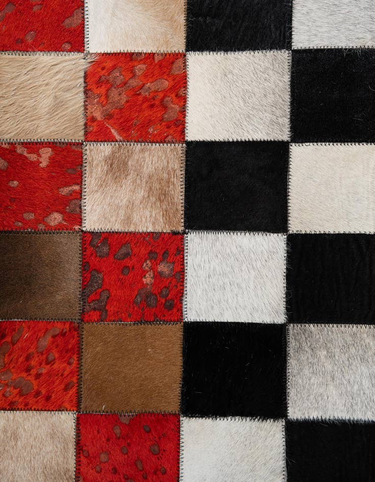 Detail image of  5' x 7' 9 Cowhide Leather Rug