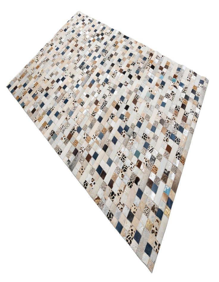 Detail image of  5' x 7' 10 Cowhide Leather Rug