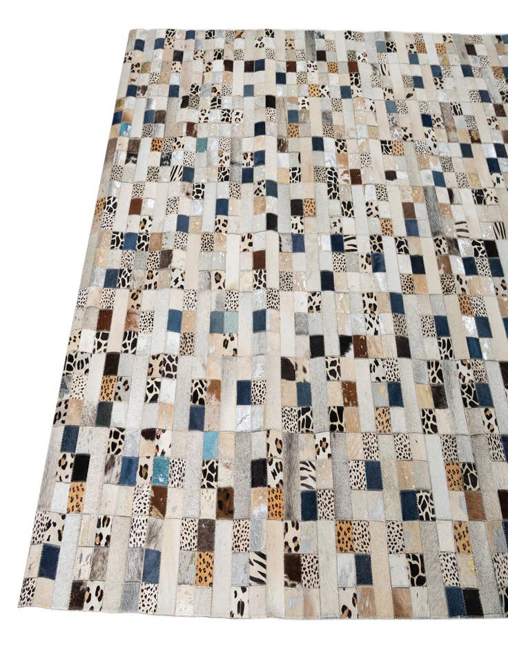 Detail image of  5' x 7' 10 Cowhide Leather Rug