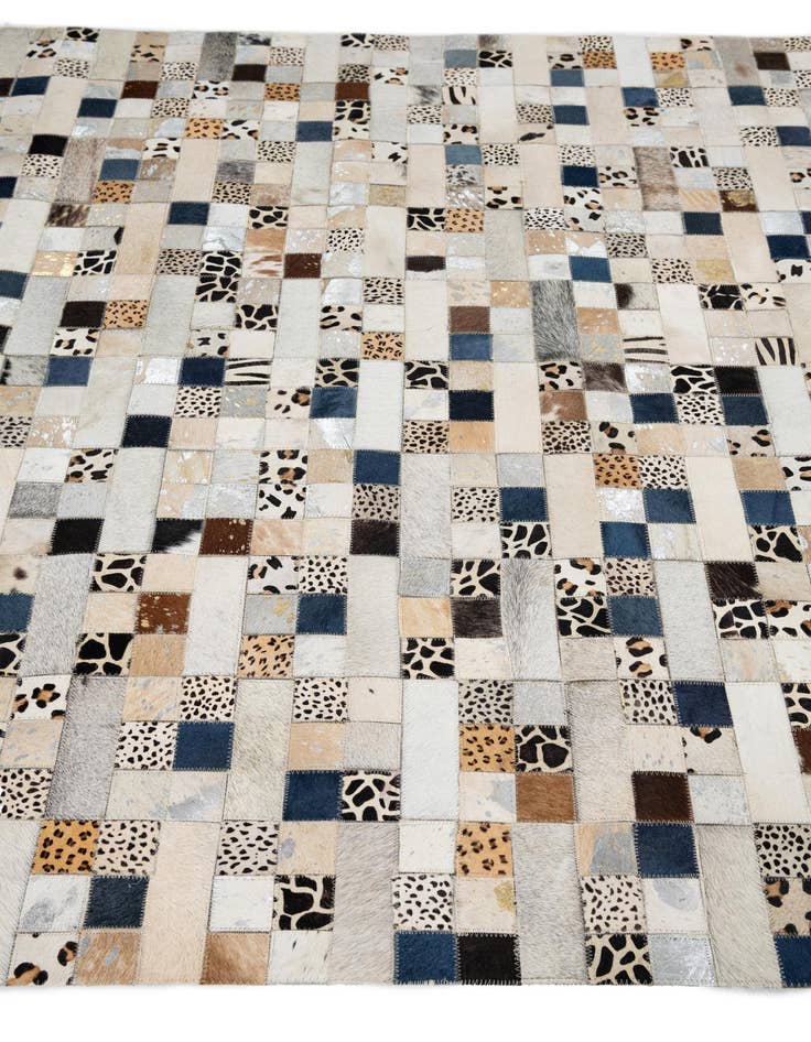 Detail image of  5' x 7' 10 Cowhide Leather Rug