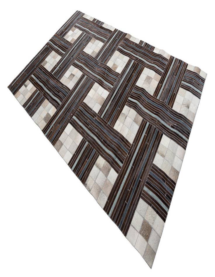 Detail image of  5' x 7' 10 Cowhide Leather Rug