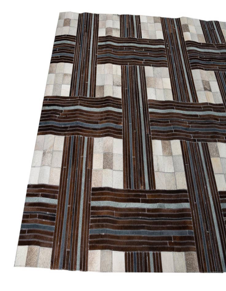 Detail image of  5' x 7' 10 Cowhide Leather Rug