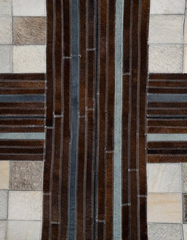 Detail image of  5' x 7' 10 Cowhide Leather Rug