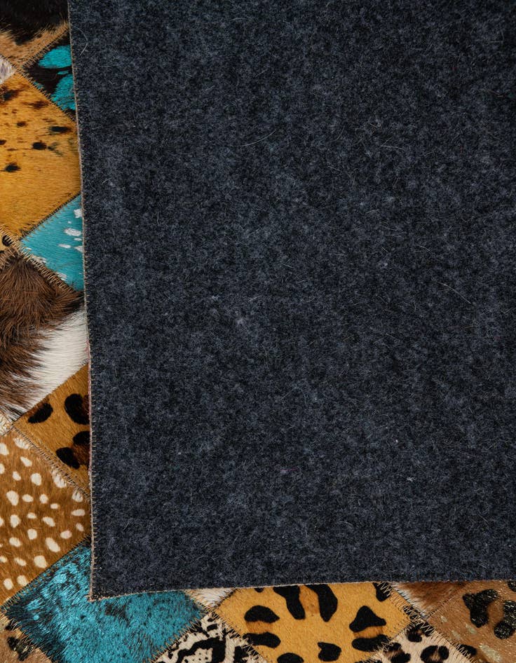 Detail image of  5' 1 x 8' 1 Cowhide Leather Rug