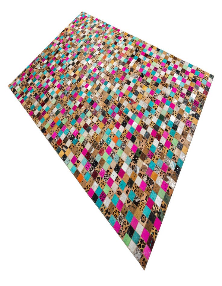 Detail image of  5' 1 x 8' Cowhide Leather Rug