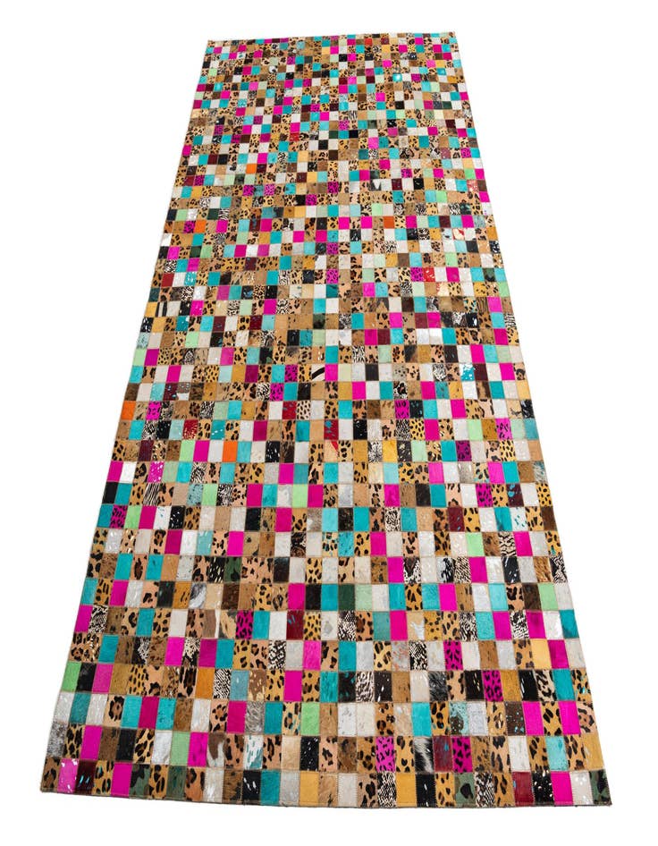 Detail image of  5' 1 x 8' Cowhide Leather Rug