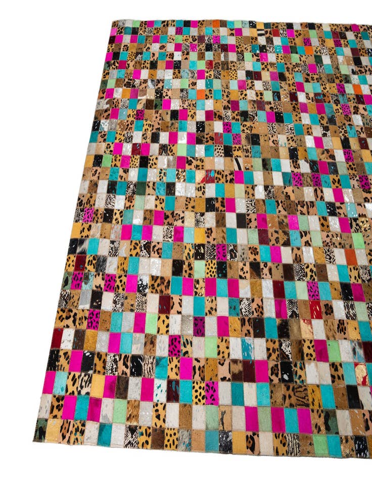 Detail image of  5' 1 x 8' Cowhide Leather Rug