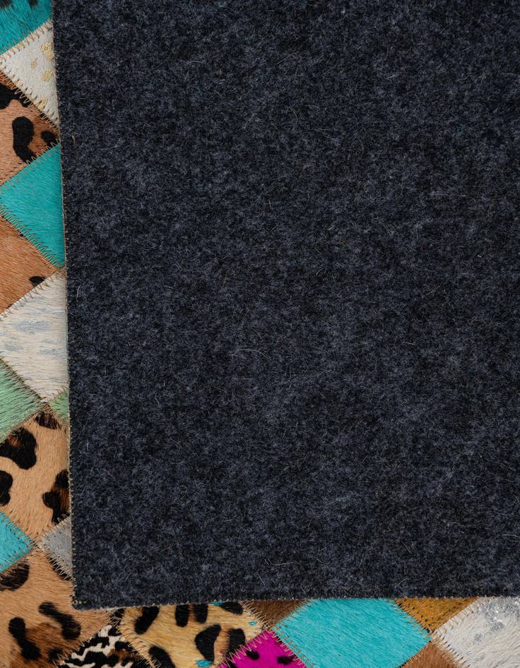 Detail image of  5' 1 x 8' Cowhide Leather Rug