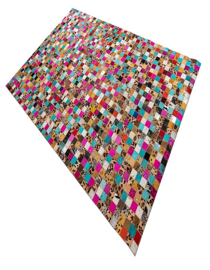 Detail image of  5' x 7' 10 Cowhide Leather Rug