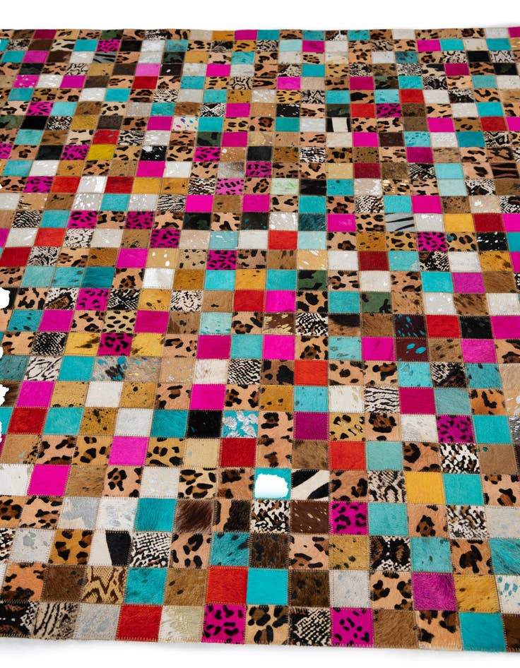 Detail image of  5' x 7' 10 Cowhide Leather Rug