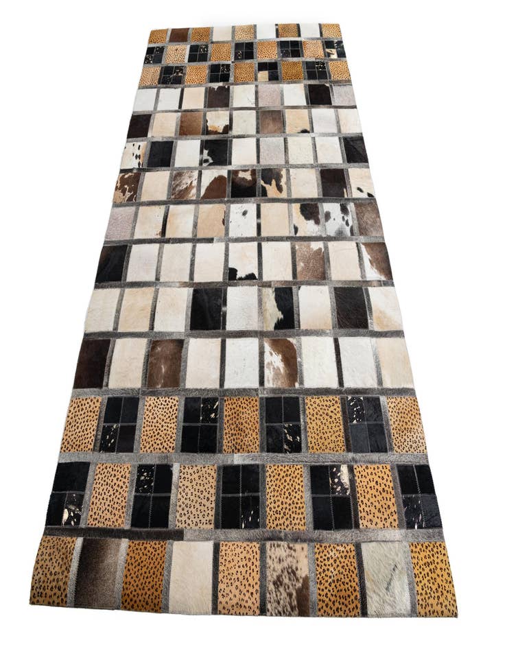 Detail image of  5' 1 x 7' 10 Cowhide Leather Rug