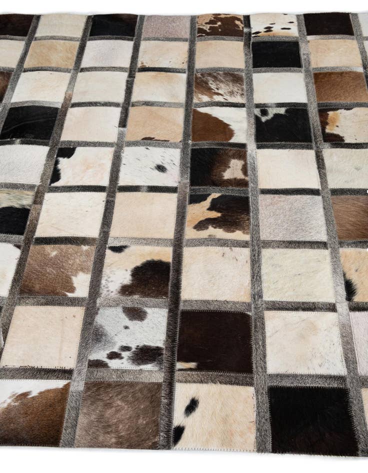 Detail image of  5' 1 x 7' 10 Cowhide Leather Rug