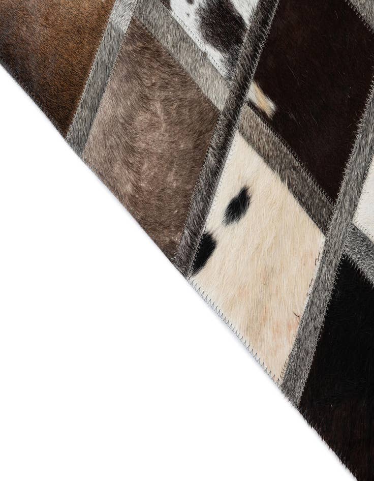 Detail image of  5' 1 x 7' 10 Cowhide Leather Rug