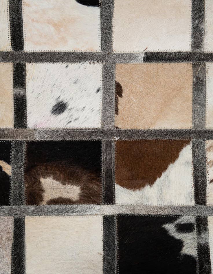 Detail image of  5' 1 x 7' 10 Cowhide Leather Rug