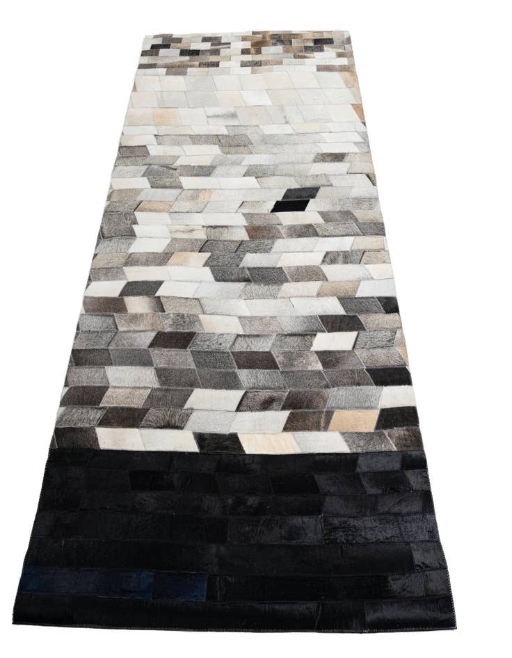 Detail image of  5' 1 x 7' 5 Cowhide Leather Rug