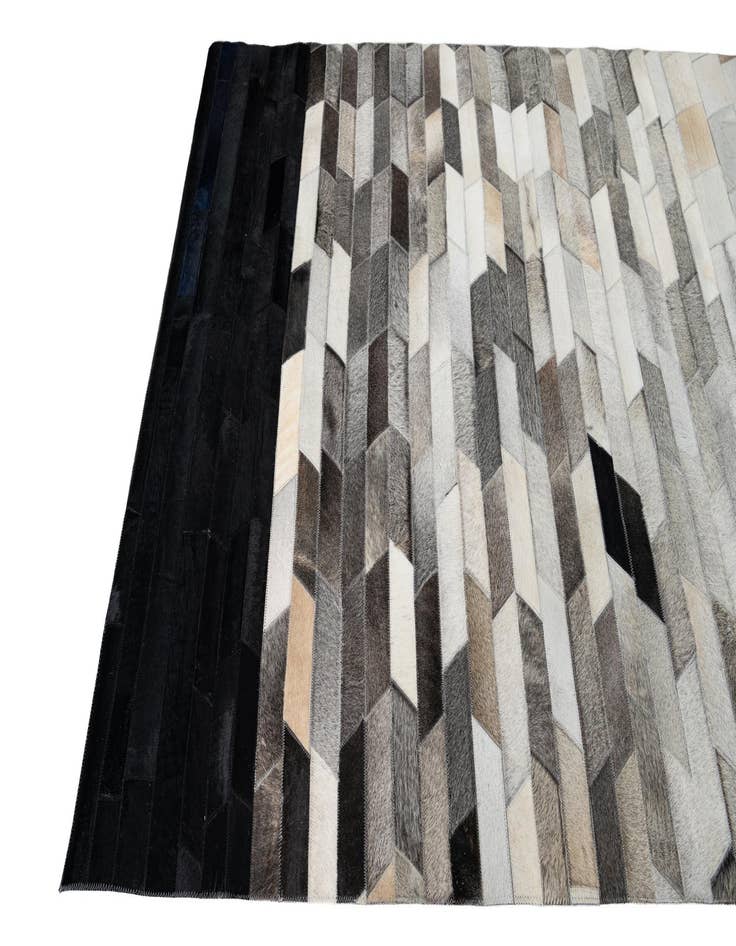 Detail image of  5' 1 x 7' 5 Cowhide Leather Rug