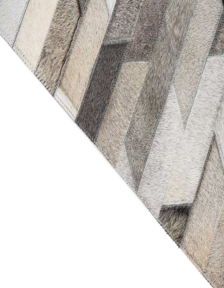 Detail image of  5' 1 x 7' 5 Cowhide Leather Rug