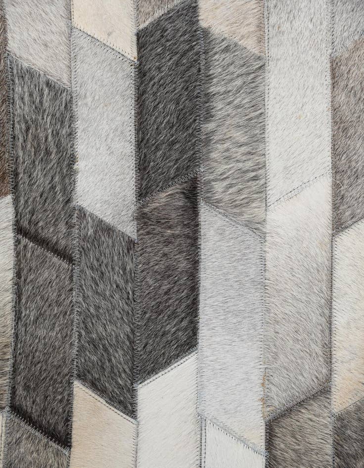 Detail image of  5' 1 x 7' 5 Cowhide Leather Rug