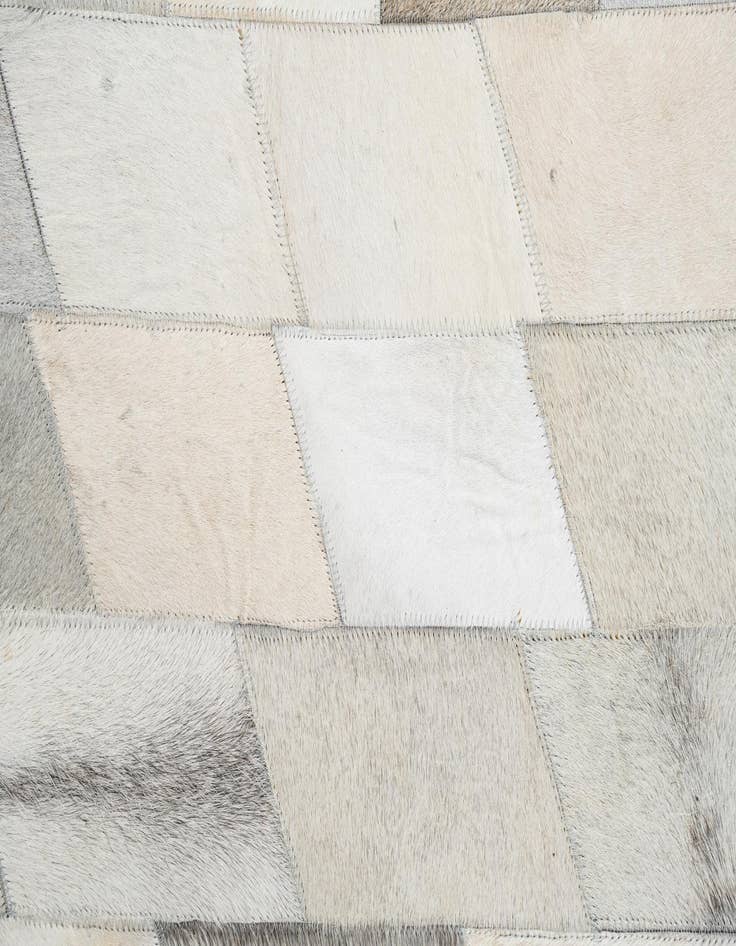 Detail image of  5' 1 x 7' 5 Cowhide Leather Rug