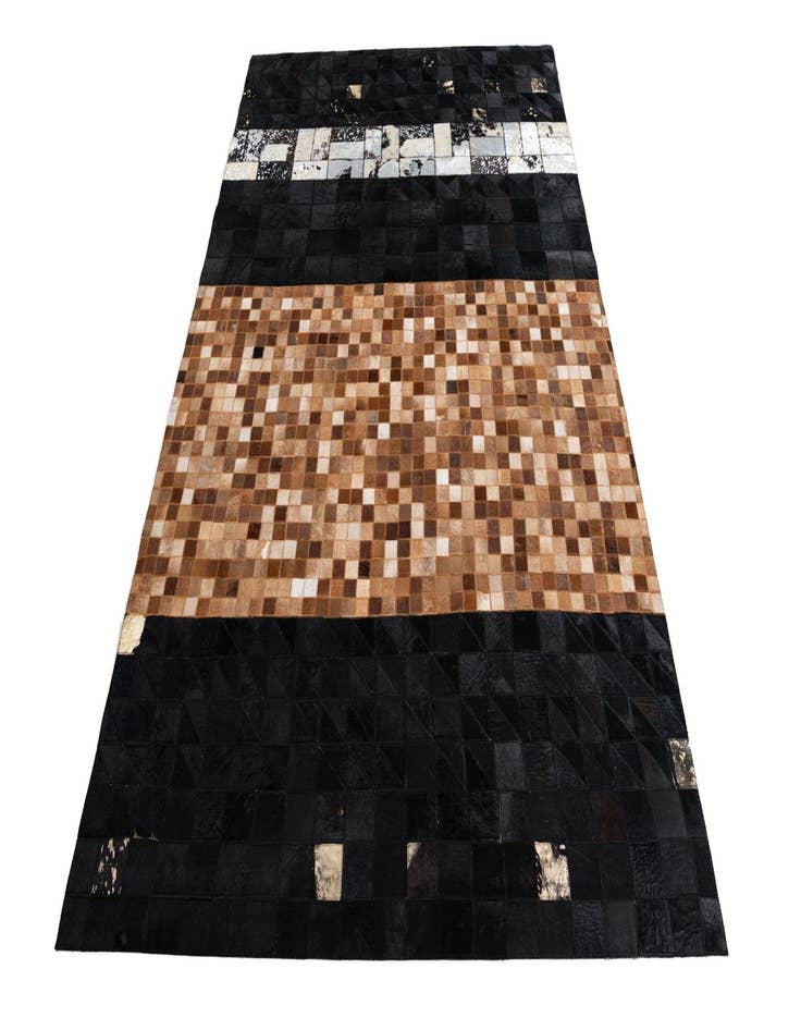 Detail image of  5' 1 x 8' Cowhide Leather Rug