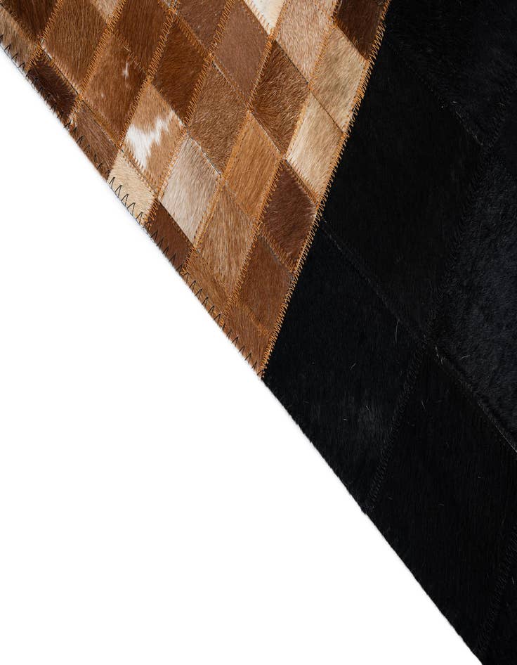Detail image of  5' 1 x 8' Cowhide Leather Rug