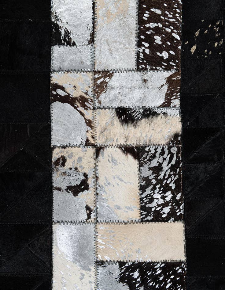 Detail image of  5' 1 x 8' Cowhide Leather Rug