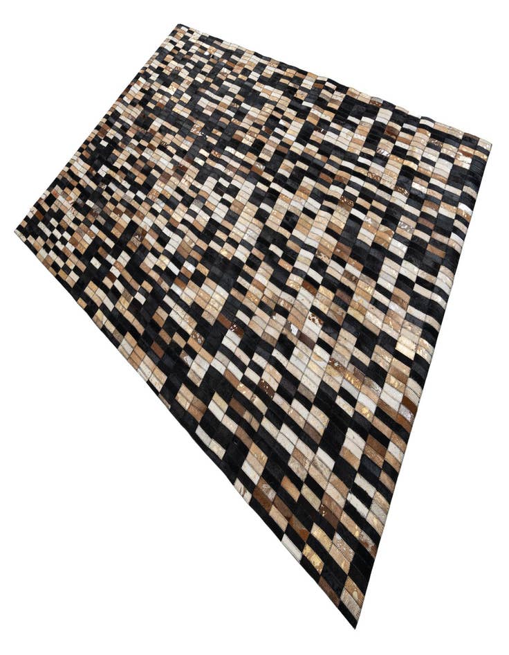 Detail image of  5' 1 x 7' 10 Cowhide Leather Rug