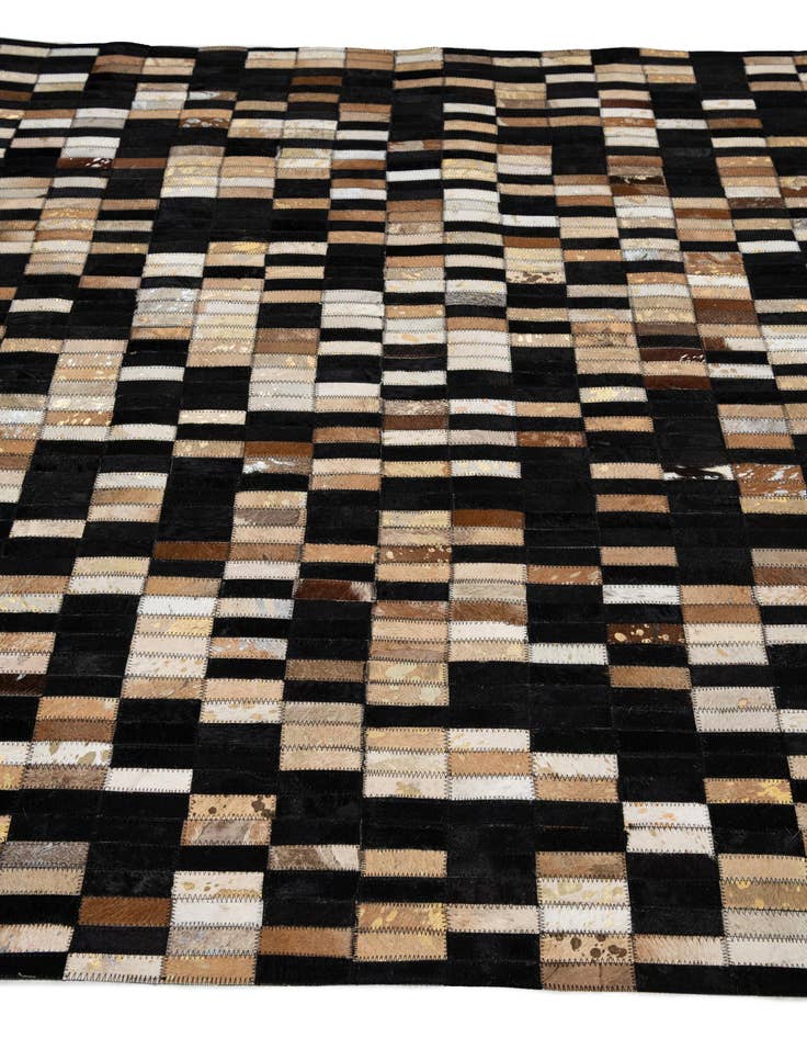 Detail image of  5' 1 x 7' 10 Cowhide Leather Rug