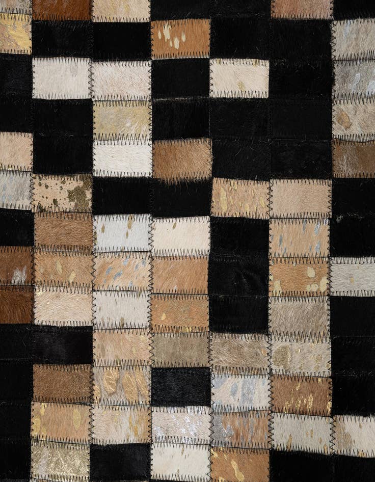 Detail image of  5' 1 x 7' 10 Cowhide Leather Rug
