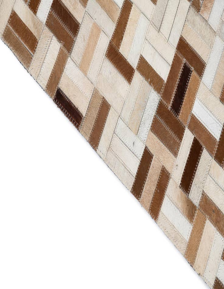 Detail image of  5' 2 x 8' Cowhide Leather Rug