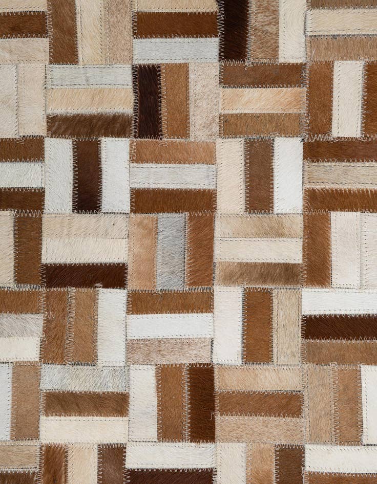 Detail image of  5' 2 x 8' Cowhide Leather Rug