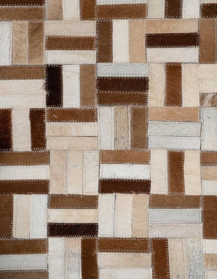 Detail image of  5' 2 x 8' Cowhide Leather Rug