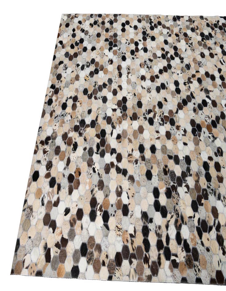 Detail image of  5' 2 x 8' Cowhide Leather Rug