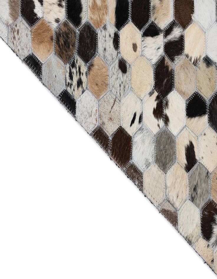 Detail image of  5' 2 x 8' Cowhide Leather Rug