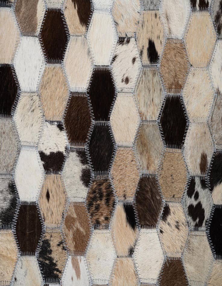 Detail image of  5' 2 x 8' Cowhide Leather Rug