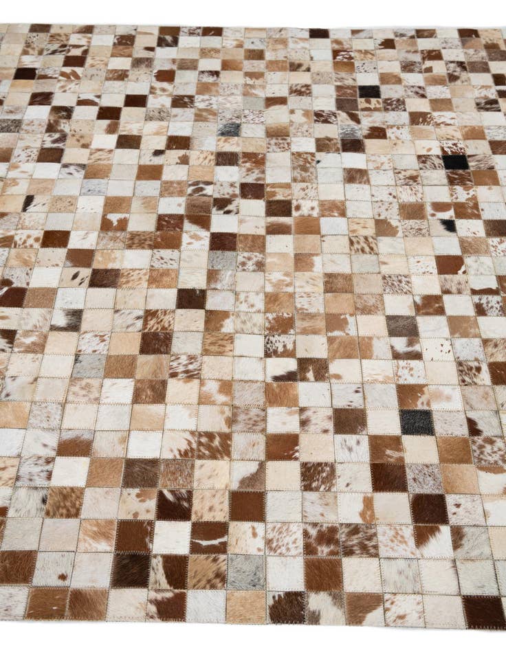 Detail image of  5' 1 x 8' Cowhide Leather Rug