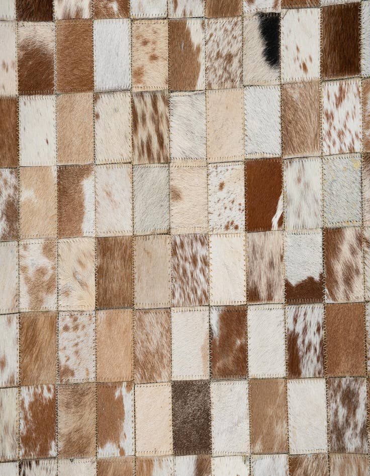 Detail image of  5' 1 x 8' Cowhide Leather Rug