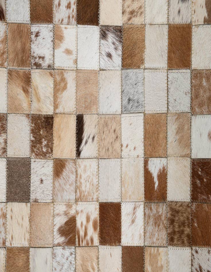 Detail image of  5' 1 x 8' Cowhide Leather Rug