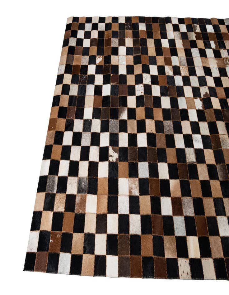 Detail image of  5' x 7' 10 Cowhide Leather Rug