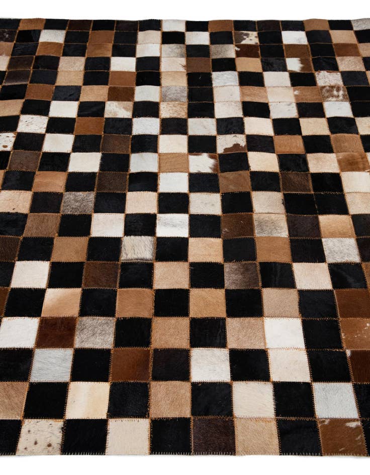 Detail image of  5' x 7' 10 Cowhide Leather Rug