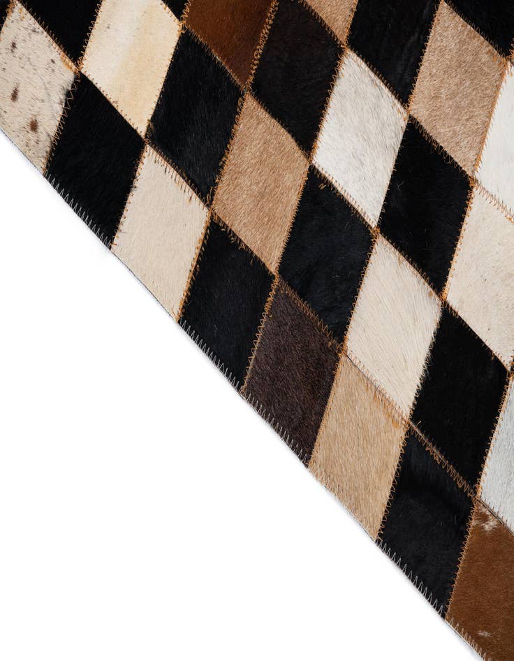 Detail image of  5' x 7' 10 Cowhide Leather Rug