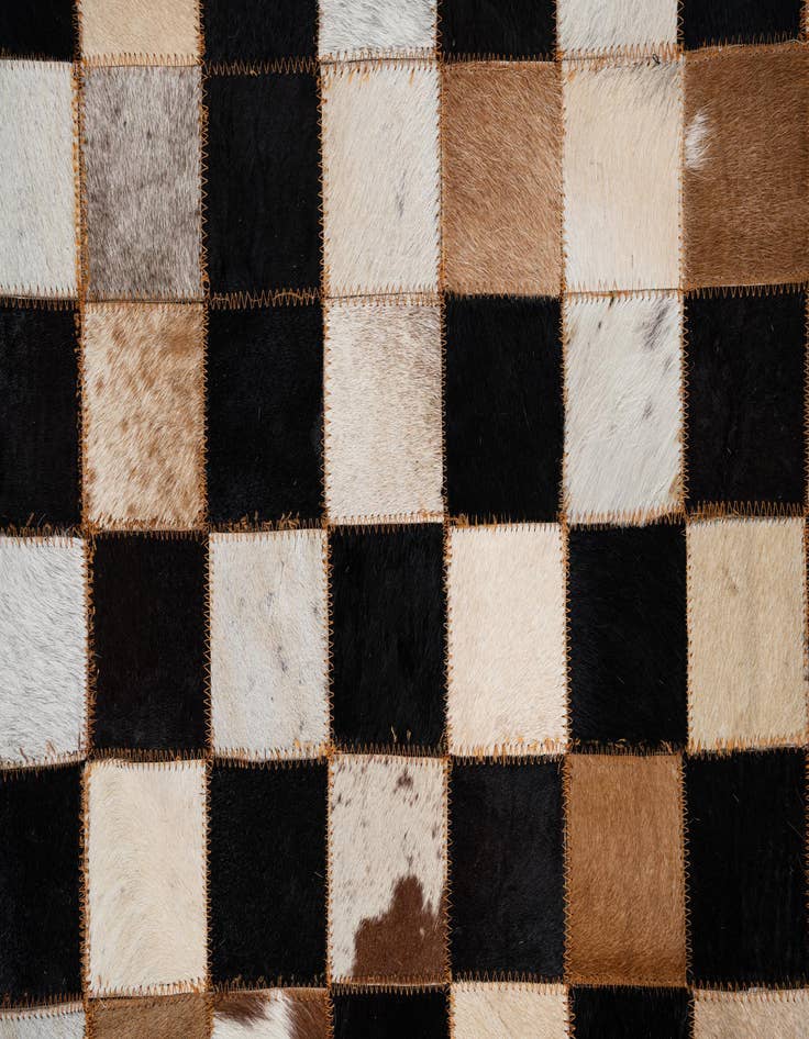 Detail image of  5' x 7' 10 Cowhide Leather Rug
