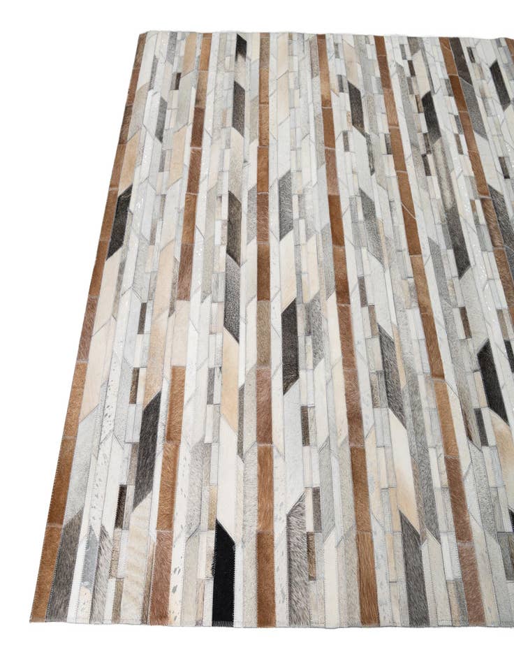 Detail image of  5' 1 x 8' Cowhide Leather Rug