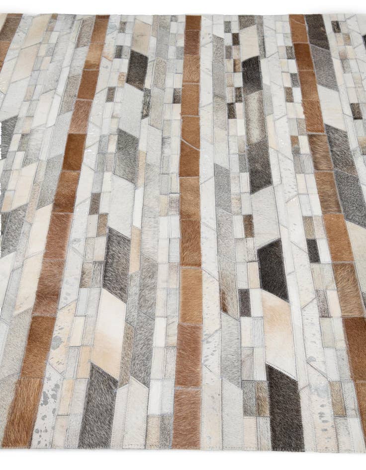 Detail image of  5' 1 x 8' Cowhide Leather Rug