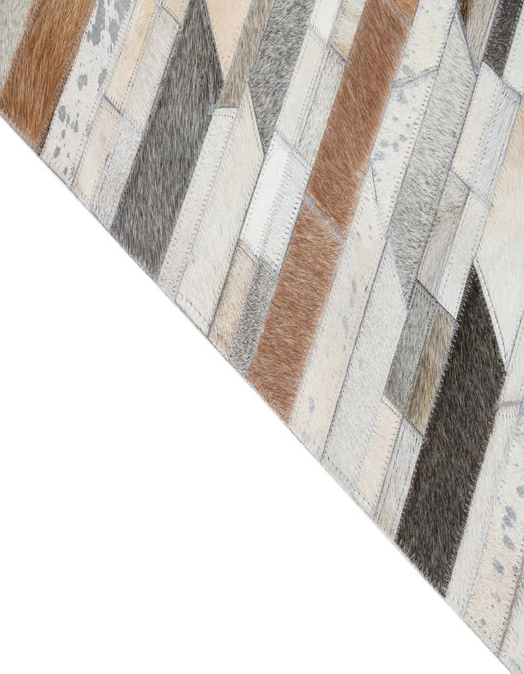 Detail image of  5' 1 x 8' Cowhide Leather Rug