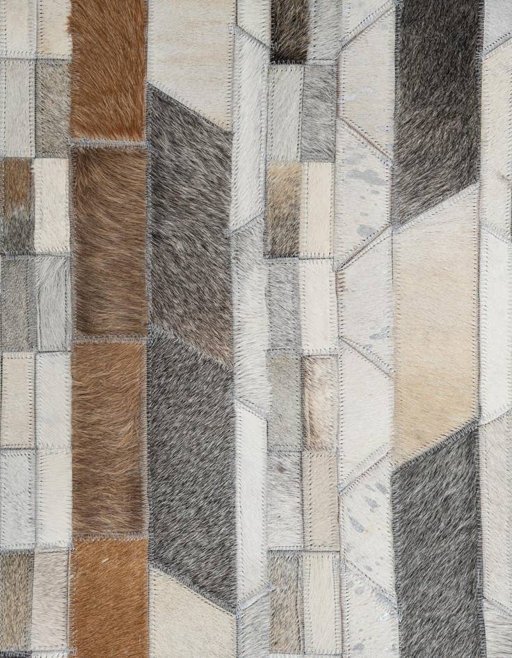 Detail image of  5' 1 x 8' Cowhide Leather Rug