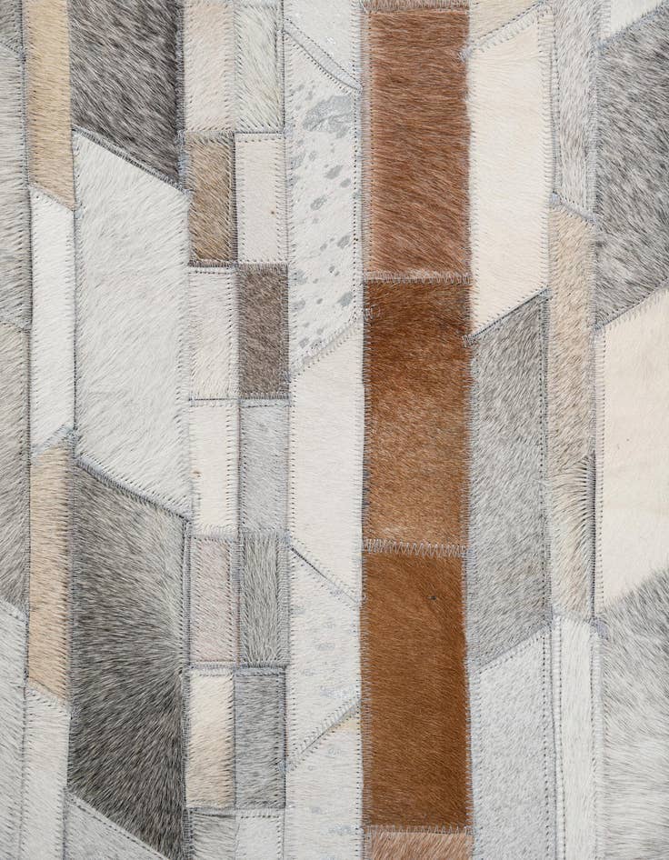 Detail image of  5' 1 x 8' Cowhide Leather Rug