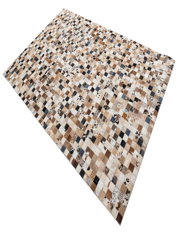 Detail image of  5' 1 x 8' Cowhide Leather Rug