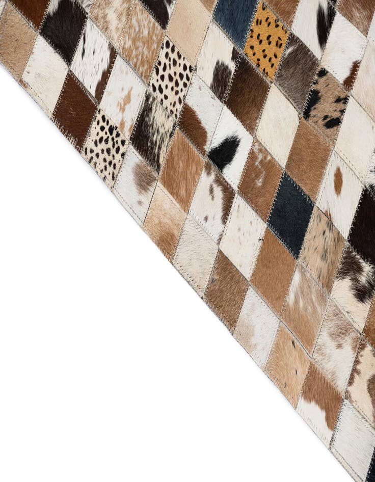 Detail image of  5' 1 x 8' Cowhide Leather Rug