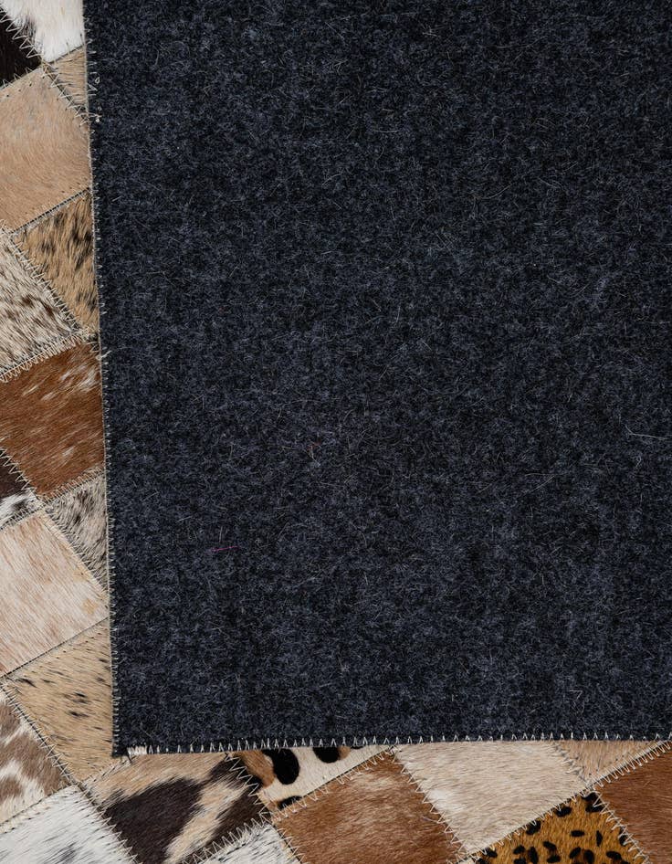 Detail image of  5' 1 x 8' Cowhide Leather Rug